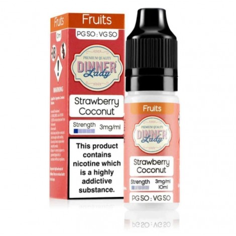 Dinner Lady Fruits 50/50 Strawberry Coconut E-liquid 10ml