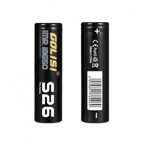 Golisi S26 18650s 2600mAh Li-ion Battery 2PCS
