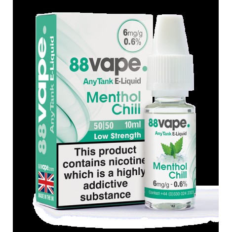 88Vape Menthol Chill E-liquid 10ml